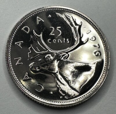 1976 Canadian 25Cent Quarter Proof-Like Coin Uncirculated
