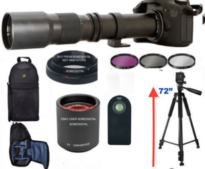  ZOOM LENS 500-1000MM + BACKPACK +72'' TRIPOD +BACKPACK FOR ALL NIKON DSLR CAMERA
