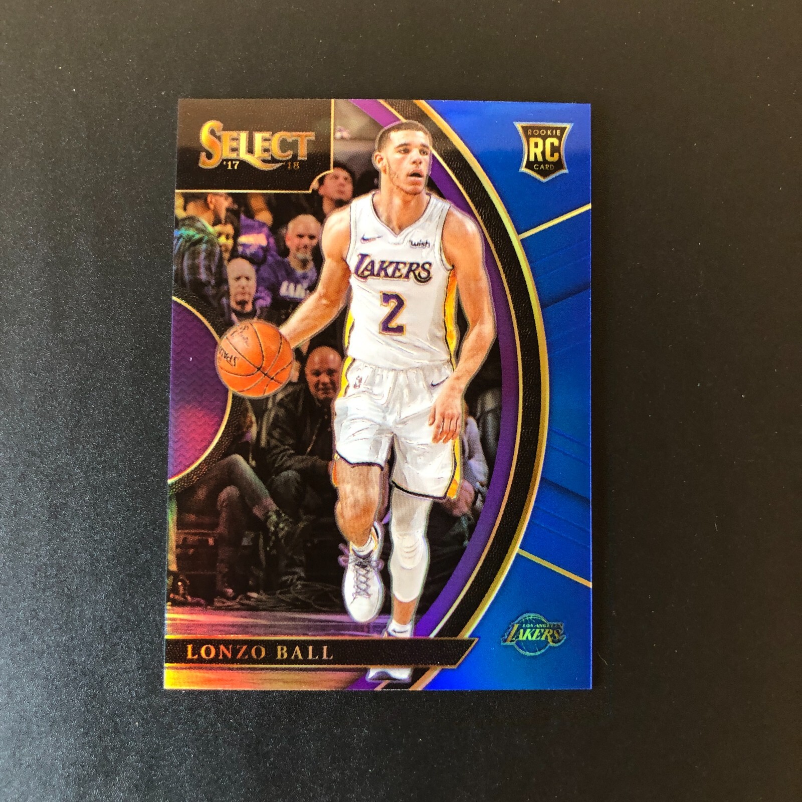 2017-18 Panini Select Lonzo Ball Concourse Prizm /299 # 28 Rookie Blue Lakers