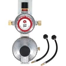 2-Stage Auto Changeover LP Propane Gas Regulator with Two 12 Inch Pigtails