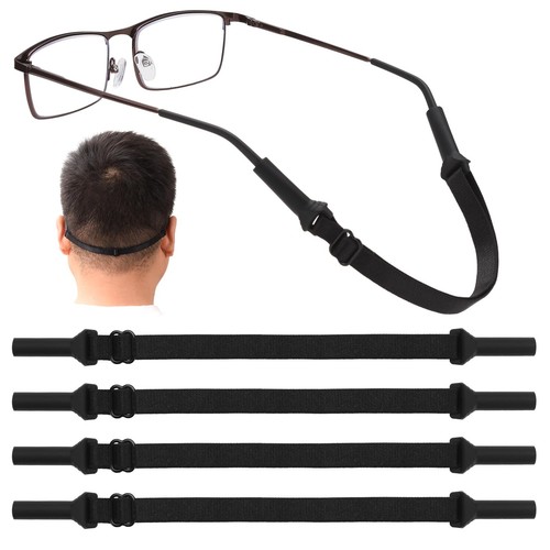 4PCS Glasses String Holder Strap,Stretchy Fabric No Tail Glasses Neck Lanyard...
