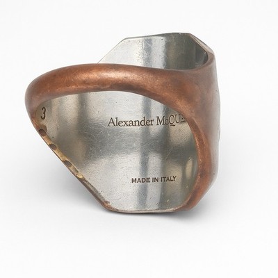 Rare Vintage Alexander McQueen Skull Signet Ring – Made in Italy
