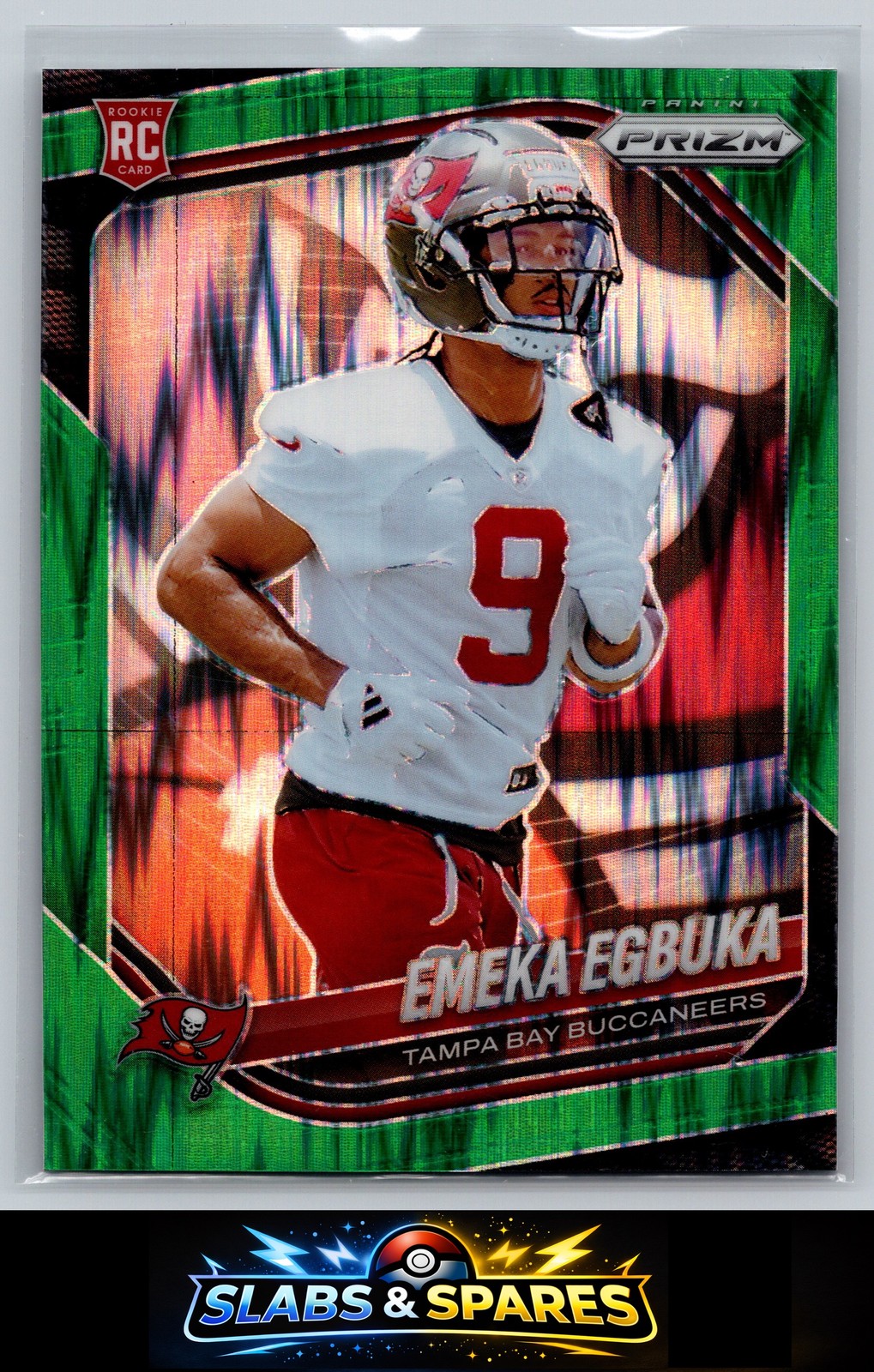 Emeka Egbuka 2025 Panini Prizm #351 Green Flash