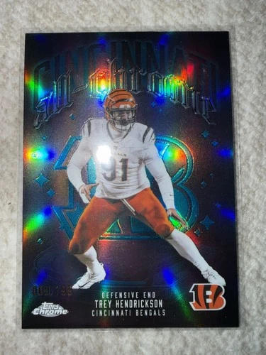 2025 Topps Chrome - All-Chrome Team Trey Hendrickson #ACT-16 Aqua Refractor /199