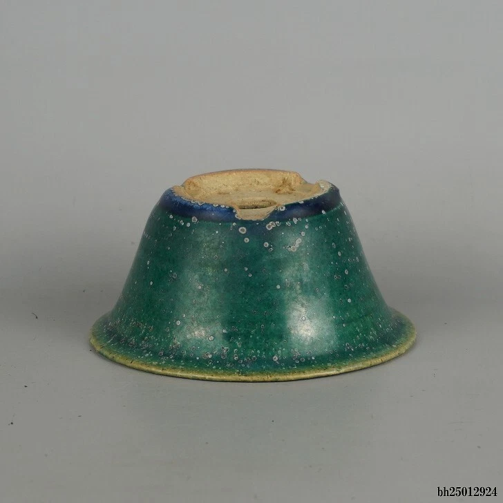 Koyo бонсай горшок Tokoname глазурованный круглый 4,4» (11,2 см) внешний ободок б/у * сколы * Япония - Изображение 3 из 4