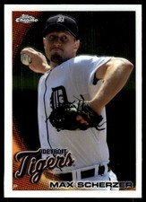 Max Scherzer 2010 Topps Chrome #70 Detroit Tigers FREE SHIPPING AutographDen