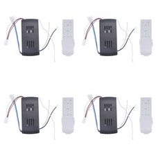 4X Universal Ceiling Fan Remote Control Kit 40W 6-Speed Timing Function8147