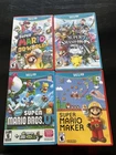 Lot Of 4 Nintendo Wii U Games Super Mario Smash Bros Maker 3D World, EUC, Manual