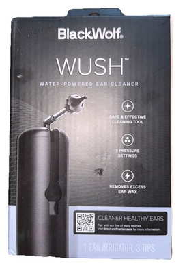 #ad Black Wolf Wush Water Powered Ear Cleaner 3 Pressure Settings Ergonomic Design $18.00