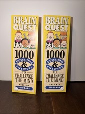 Vintage Brain Quest 1 000 Questions Deck 1-2 Ages 8 and 9 Pre Owned Complete