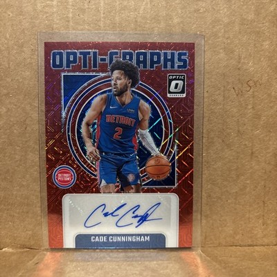 2024-24 Donruss Optic Opti-graphs Auto Red Color Match #OG-CAD. Cade Cunningham