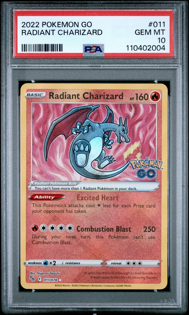 Pokémon GO Charizard PSA10 2022 Pokemon Go Japanese 010 Charizard-holo PSA 10 Graded Card