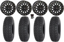 System 3 SB-6 15" Wheels Bk (5+2) 32" Chicane LT Tires RZR Turbo S / RS1