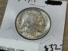 Beautiful Uncirculated 1913 Type 1 Buffalo Nickel.  Full Horn, Rugged Back