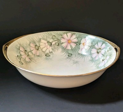 RARE Rosenthal Selb Bavaria Donatello 9 3/8'' Bowl Flowering Thistle & Gild Trim 