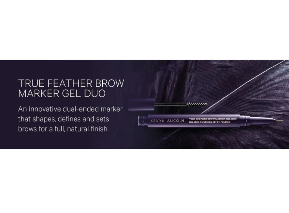 Kevyn Aucoin True Feather Brow Marker Gel Dúo - Morena - Tamaño Completo Nuevo en Caja Foto 2 de 4