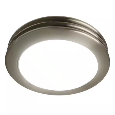 Decorative Brushed Nickel 80 CFM Ceiling Bathroom Exhaust Fan with LED Light
