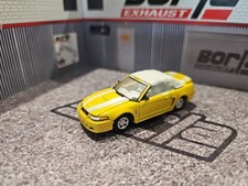 Johnny Lightning 2000 Mustang Yellow with White Stripes And White Top Loose Rare