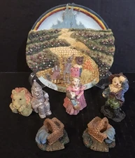 Vtg 1997 Popular Imports Wizard Of Oz Miniature Resin Collectible Tea Set