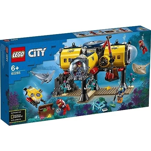 LEGO City Sea Explorer Undersea Exploration Base Block Present Boat Ages 6+ - Image 2 of 4