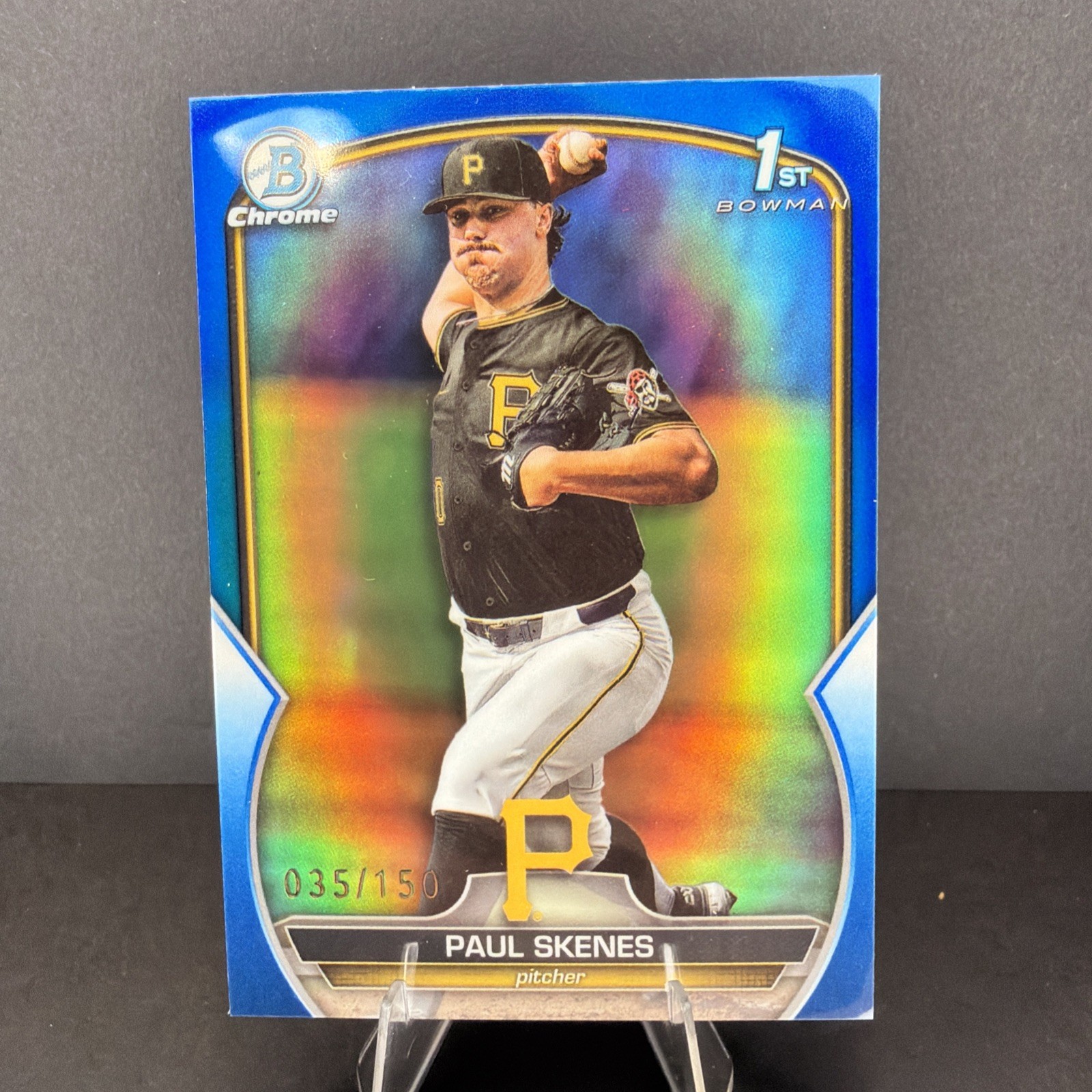 2023 Bowman Draft - Chrome Paul Skenes #BDC-14 Blue Refractor /150 (RC)