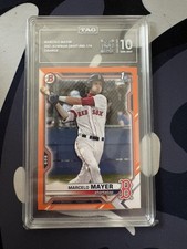 2021 Bowman Draft 1st Edition Marcelo Mayer Orange Foil #12/25 Red Sox Tag 10 