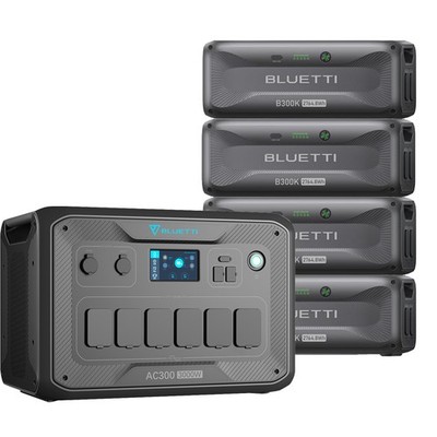 Speicher Home Backup Batterie Powerstation 3000W Bluetti AC300 mit B300K