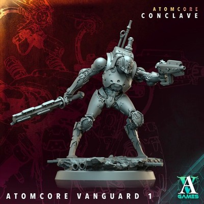 Atomcore Vanguard - 3d Printed Miniature - Sci-Fi - D&D