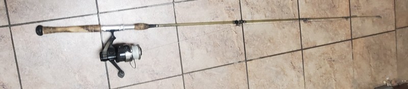 Vintage Johnny Walker 5 1/2" Fiberglass Hvy Action Casting Rod Eagle 4000 Reel