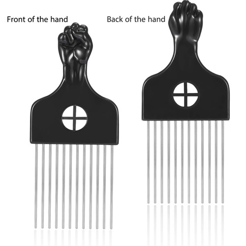 3 Packs Metal Hair Pick Afro Pick Comb Wig Braid Detangle Styling Lift Comb Tool - Picture 2 of 8