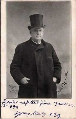 1899 David Harum Portrait RPPC Postcard Homer NY Harris Cortland