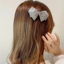 Light Luxury Fashion Bow Rhinestone Hairpin Super Shiny Hair Accessories For Wom