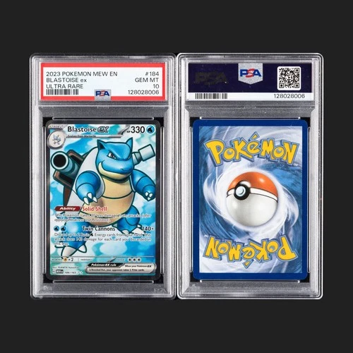 2023 POKEMON MEW EN-151 ULTRA RARE #184 BLASTOISE EX PSA 10