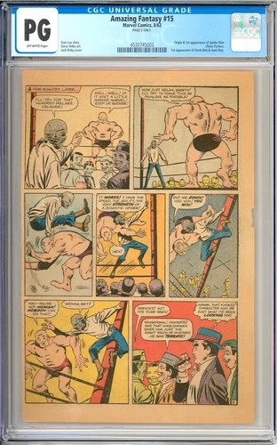 Amazing Fantasy #15 Origin & 1st App. Spider-Man Stan Lee Marvel 1962 CGC PG 3