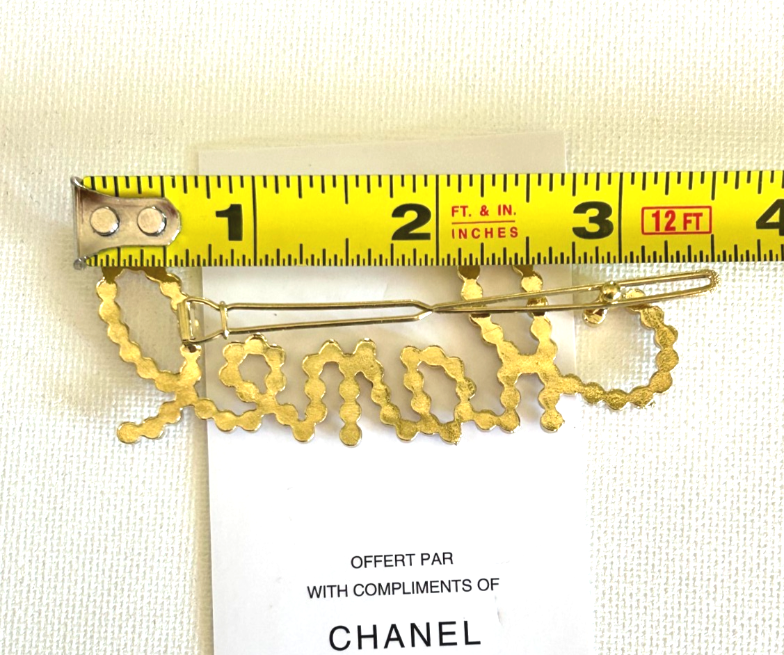 Chanel Beauty Vintage Hair Accessory Gold Tone Metal with Crystals