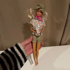 Vintage Mattel Safari Barbie Doll 1990s Dinosaur Shirt Khaki Paleontologist