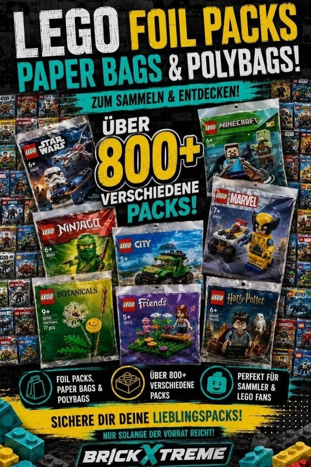 Dienstags ist BrickXTreme Time - Foil Packs , Paper Bags , Polybags