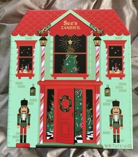 2025 See's Candy Kalendarz adwentowy Dziadek do orzechów. Używane pudełko 24 szuflady bez cukierków!