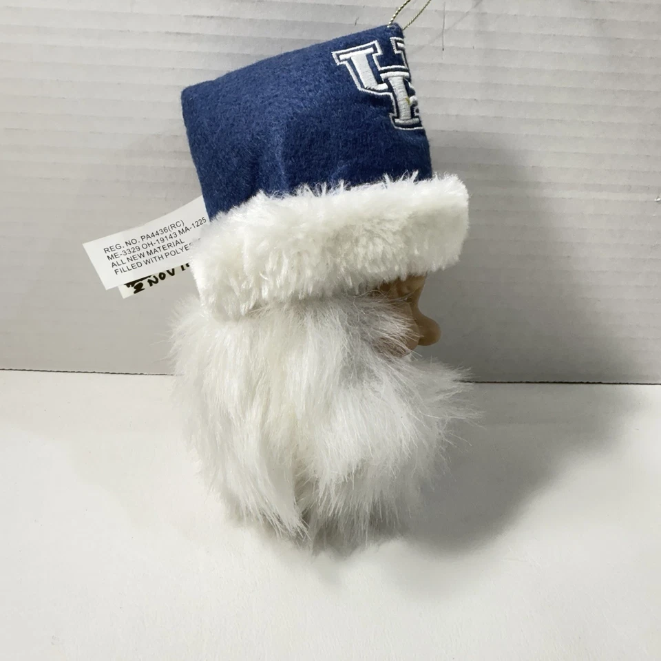 Adorno de Navidad de la Universidad de Kentucky cabeza de Papá Noel firmado con etiqueta por Sean Woods Foto 4 de 4
