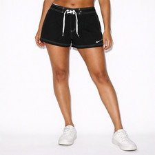 Nike Black Polyester Lined Athletic Shorts Womens L Swim Board Surf