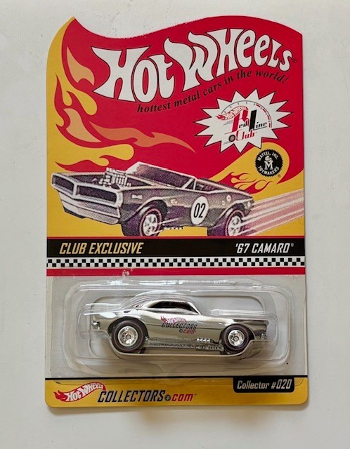 2002 Hot Wheels Red Line Club '67 Camaro Club Exclusive 1/10000 wth BLACK STRIPE