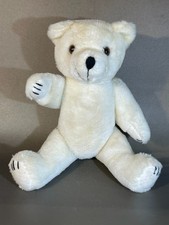 12" White Jointed Plush Bear 512