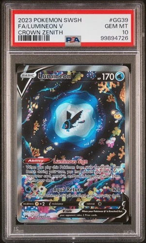 Lumineon V GG39/GG70 Sword Shield Crown Zenith Pokemon PSA 10 *726