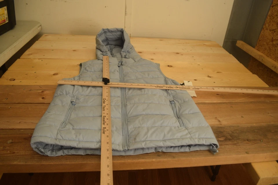 Calvin Klein Zipper Vest Women's Medium Blue Puffer Sleeveless Pockets NWT - Image 2 of 4