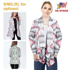 Women's Long Sleeve Open Front Cardigan Cotton Sweater Lghtweight Outwear