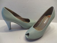 BELLISSIMA ° modische PUMPS Gr. 40 türkis Damen Mode Schuhe Peeptoes High Heels