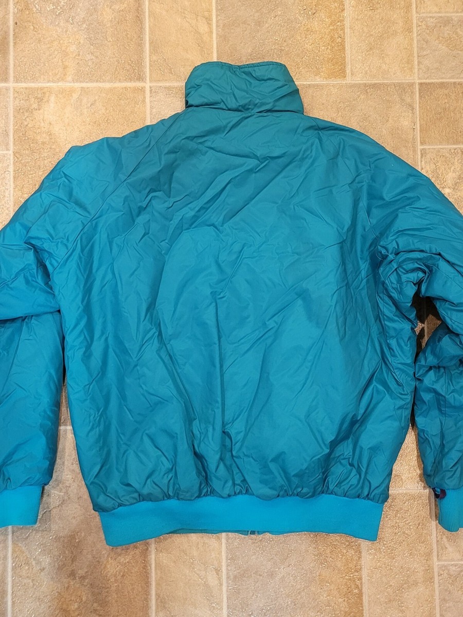Vintage Columbia Sportswear Mens Blue Purple Reversible Bomber