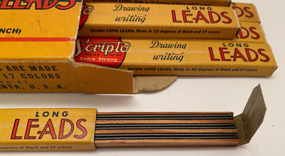 Scripto ONE PACK Vintage 1950er Jahre 1,18 mm 0,046'''' HB NOS Lagerbestand, 6 x 4'''' Leitungen