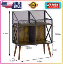 Vinyl Record Storage Holder Rack,250 LP Wooden Record Display Table for Albums..