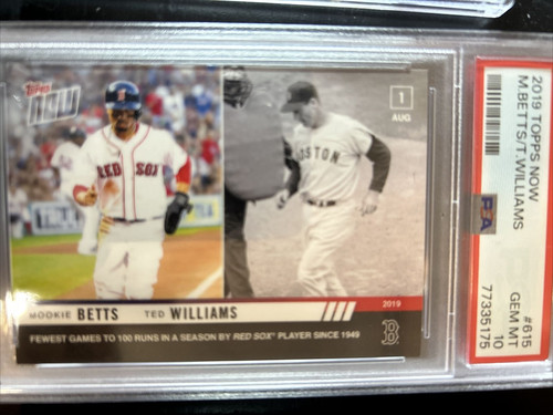 2019 Topps Now 615 Mookie Betts / Ted Williams